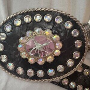 Beautiful leather embellished belt